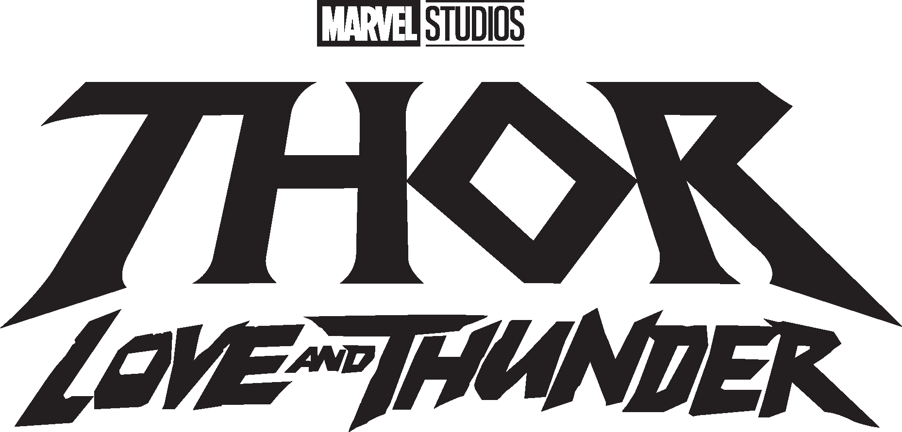 Thor Love And Thunder Black Logo Vector Logo